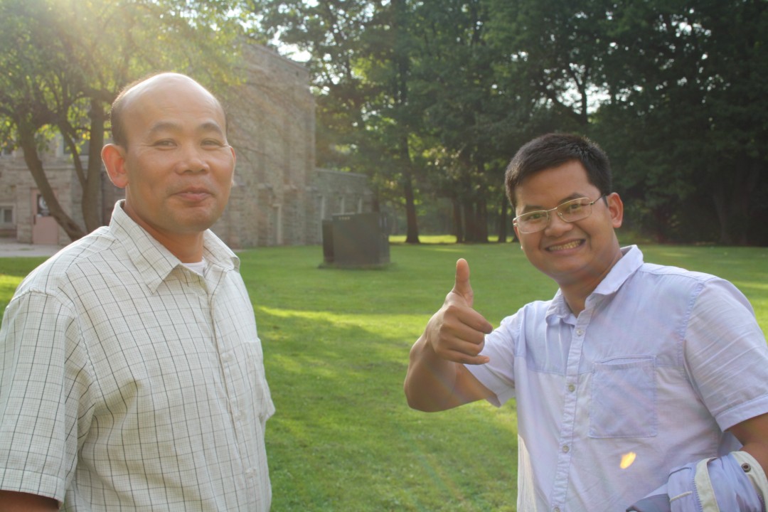 Two international students